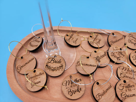Bridal Party Wine Glass Tags